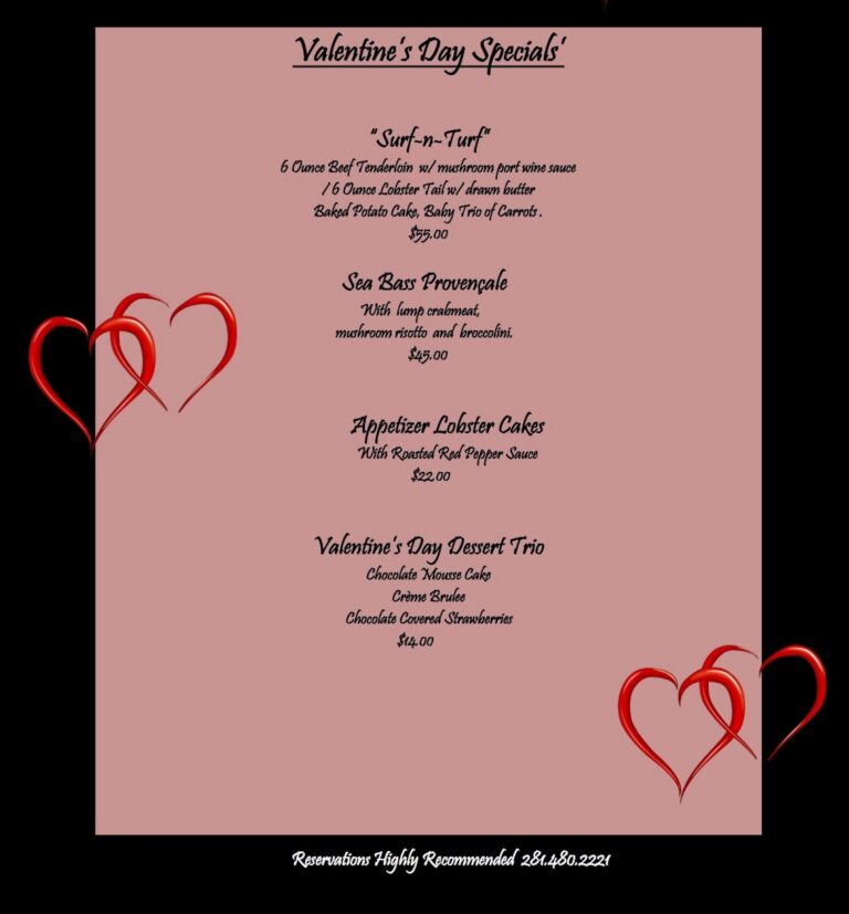 Valentine's Day at Tommy's 1 Tommys Valentines Day Specials copy